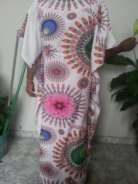 Vestido Longo de Seda Estampado