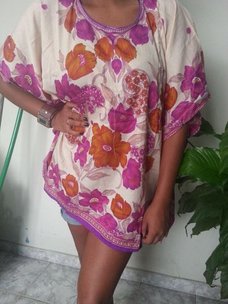 Bata Floral de Seda