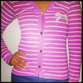 Cardigan de Elastano com Listras